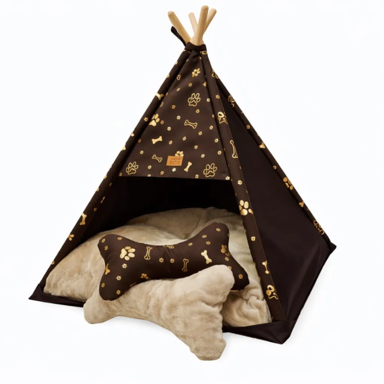 TeePee stan Golden dog 87 x 87 x 118 cm - L zlaté labky